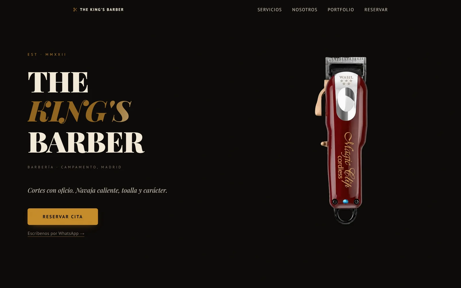 Captura de The King's Barber en escritorio
